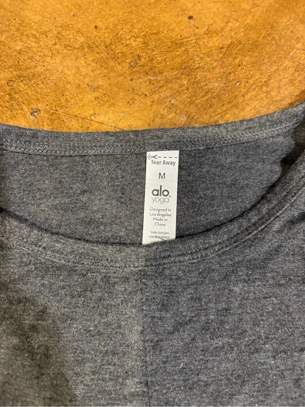 ALO Yoga Charcoal Gray Twist-Hem Muscle Tank